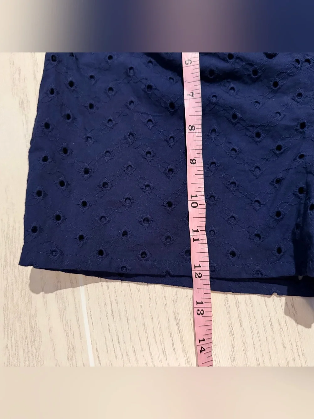 Aqua Girls Navy Eyelet Ruffle Top & Shorts Set L 10/12‎ NWT